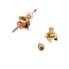 Wolfride 4PCS Guitar Strap Lock Buttons Gold Metal Security Quick
