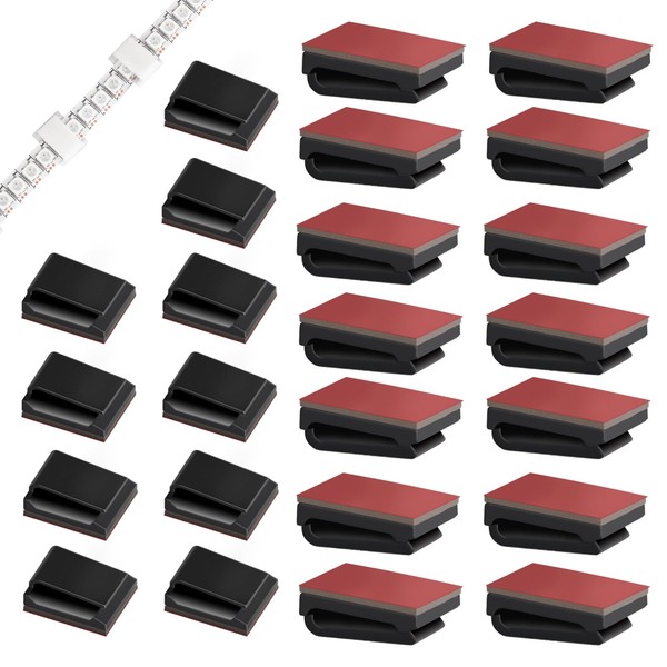 VILHTL 80 Pcs Cable Tidy Management Selbstklebende Kabelklemmen, Klemmen Fix