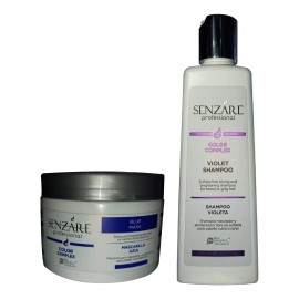 Senzare Mascarilla Matizadora Azul + Shampoo Matizador