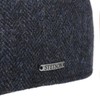 STETSON Men's Texas Wool Herringbone Newspaper Cap, black-blue
