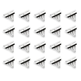 20pcs White Plastic Side Skirt Clips with Sponge Seal - 5270438 5264089 - Compatible with Edge Fiesta Kuga Mustang C520