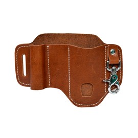 ROSE LEATHER CRAFT Full Grain Buff Leather Multi Tooled Holster with Belt Loop II Small Bottle Holster for Men II Cowboy Key Holder for Travel Outdoor Tooled Holster (AN029)