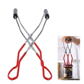 Roysmart Glass Lifter for Mason Jars, Gripper as Aid for Preserving and Preserving with Rubberised Tongs Ends, Glass Lifter Resistance Lifter Grip Tool Tongs Kitchen Clip
