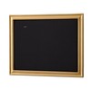 SOFE 21x27 Gold Wood Framed Linen Bulletin Board, Black Pin