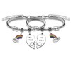 SMARGO 2 Pcs Charm Best Friend Forever Rainbow Bracelets Gifts