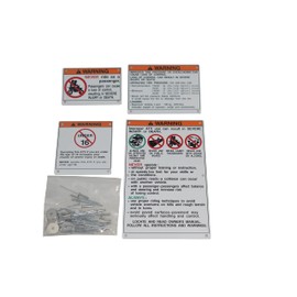 YANGCAN Warning Decals Stickers Labels Aluminum Backed Compatible with Yamaha Raptor Blaster Banshee