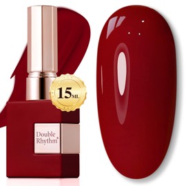 Double Rhythm Translucent Gel Polish Sheer Neutral Natural Light Milky Same Color Same Bottle 15ML Jelly UV Nail Polish Nail Art DIY at Home (Pale Burgundy-A1486)
