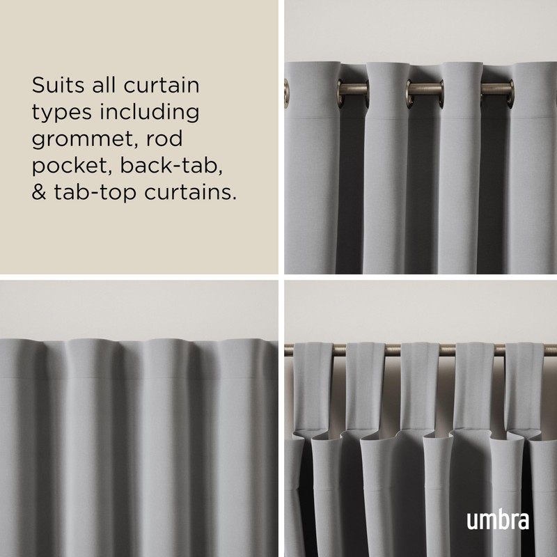 Umbra Twilight Double Curtain Rod Set – Wrap Around Design
