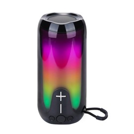 Bluetooth Wireless Speaker, LED Color Light Speaker, Outdoor Subwoofer for Party, Camping Black