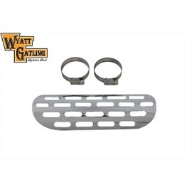 V-Twin Manufacturing  Exhaust Heat Shield 9" Universal Chopper Dyna Softail Bagger Hugger Perforated