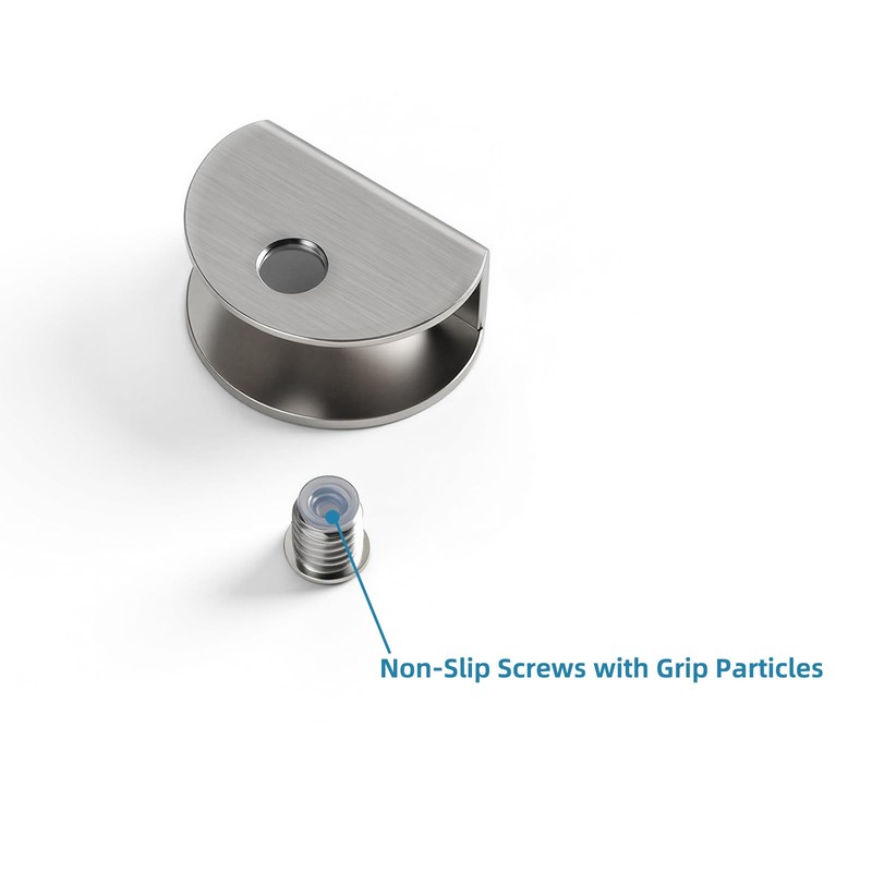 Stainless Steel Glass Shelf Brackets, 4-Pack
