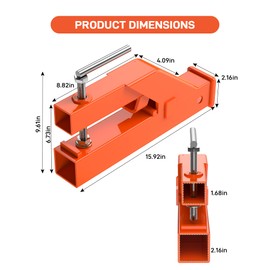 Clamp On Trailer Hitch, 2" Ball Tractor Mount Receiver, Tractor Bucket Trailer Hitch Compatible with Deere Kubota Tractor Bucket