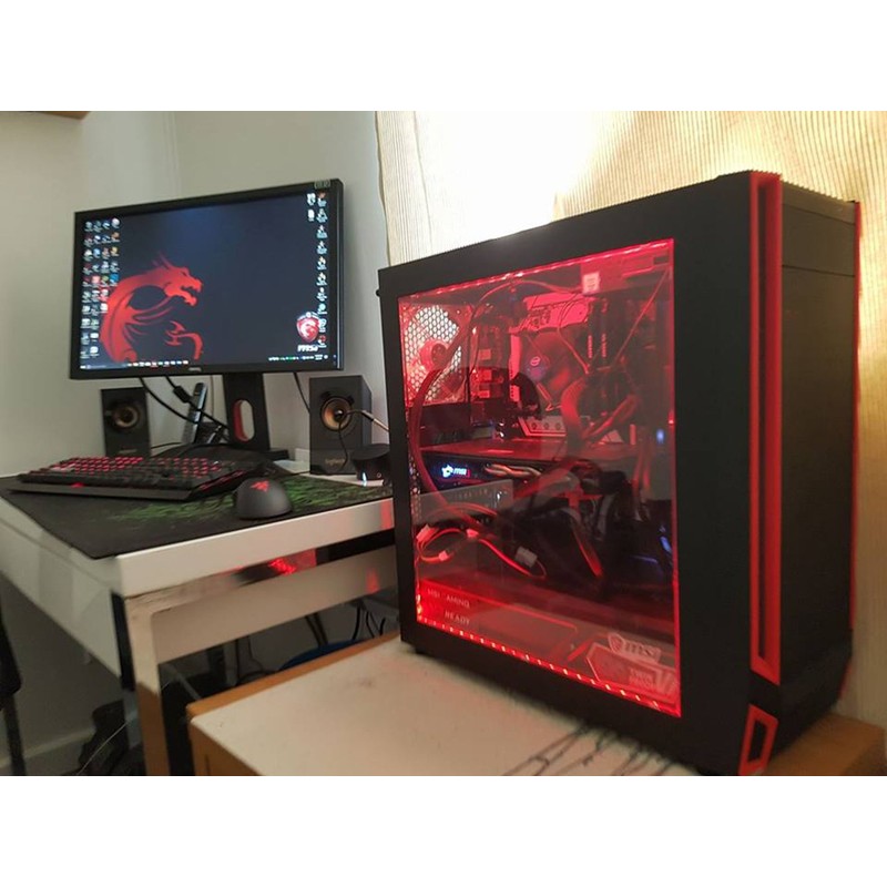 Ubanner LED Light Strip Computer Lighting RED, Magnetic, Molex Connector,