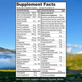 ScimeraMD® MultivitaminMD Full-Spectrum Supplement Capsule with Minerals, Antioxidants, and Superfood Combination for Metabolism, Joint Support, Hair, Skin, and Nails, 60 CT