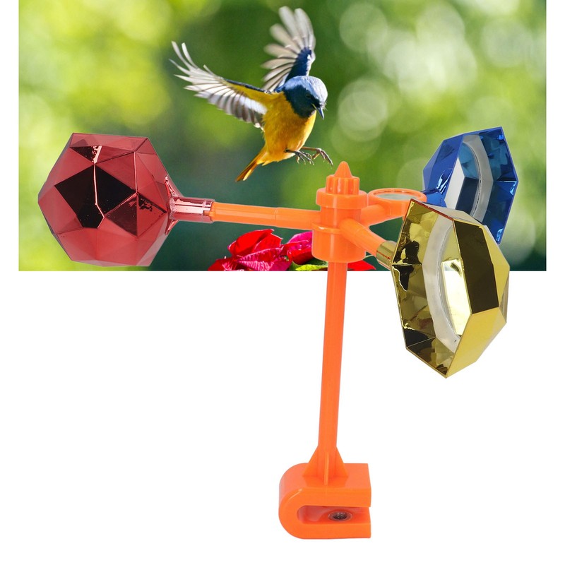 Bird Deterrent 360° Flashing Rotating Wind Drive Bird Repeller Animal