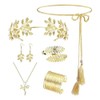 6 Pcs Grecian Goddess Costume Accessories Set for Women Golden