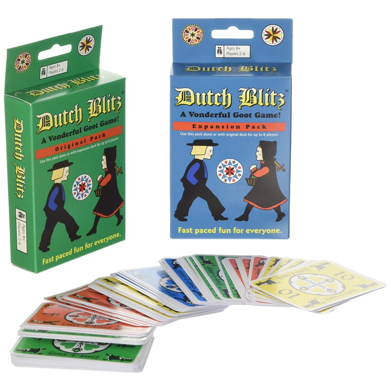 Dutch Blitz: Original and Expansion Combo, Fast Paced Card Game,