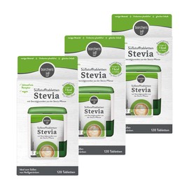 3 x borchers Stevia Sweetener Tablets | In Dispenser | Low Calorie | Sweetener | 120 Tbl.