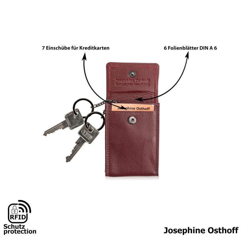 Josephine Osthoff Key Case Key Case Mini Coin Pocket in