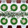 Green Placemats Round Placemats Glitter Sparkle Placemats for Kitchen Table