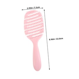 TOVINANNA 2pcs Curved Vented Hair Detangler Comb Anti-static Plastic Massage Brushes for Wet Dry Hair for All Types Smooth Styling Scalp Health