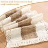 INHEMING Macrame Table Runner with Tassels, Beige Table Runner in