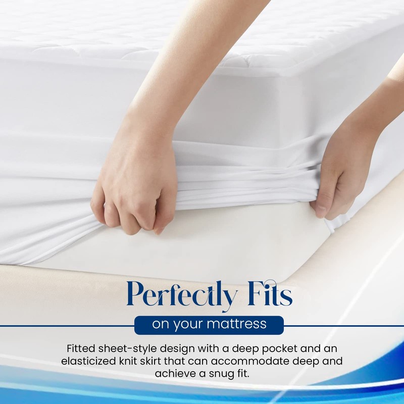Sunshine Comforts Microfiber Quilted Waterproof Small Double Mattress Protector, 30cm