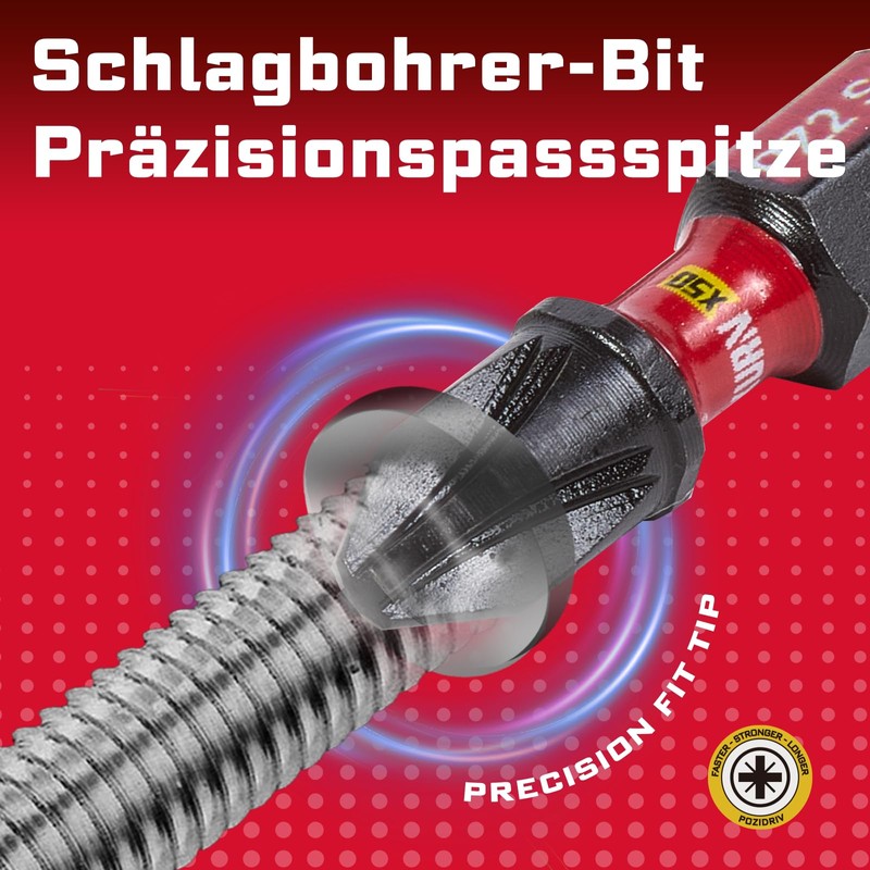 Geinxurn Screwdriver PH PZ Bit Set 22 Pieces, Pozidriv S2