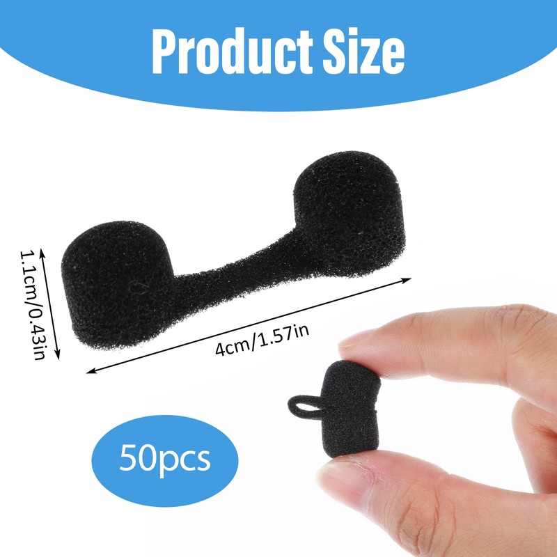 COMNICO 50 Pieces Nose Plug Filter Disposable Nose Dust Filters