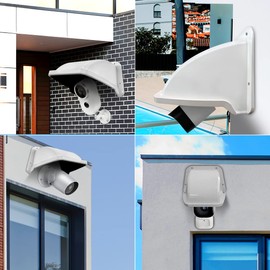 Universal Security Camera Sun Rain Cover Shield Cover Shield for Surveillance Camera Protective Roof for Dome/Bullet Outdoor Camera (White)