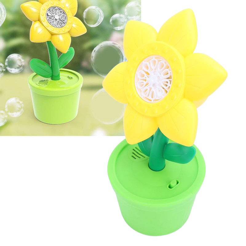 Bubble Machine with LED Light and Music Sunflower Electric Bubble