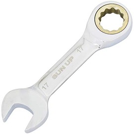 KONYO SUN UP 72 Gear Combination Wrench, Short GWS-17 0.7 inches (17 mm), Main unit: Depth 0.3 inches (0.8 cm), Main unit: Height 5.0 inches (12.8 cm), Width 1.5 inches (3.7 cm)
