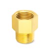 TAILONZ PNEUMATIC 2PCS Brass Pipe Fitting, Reducer Adapter, 1/8-Inch Male