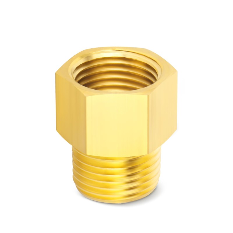 TAILONZ PNEUMATIC 2PCS Brass Pipe Fitting, Reducer Adapter, 1/8-Inch Male