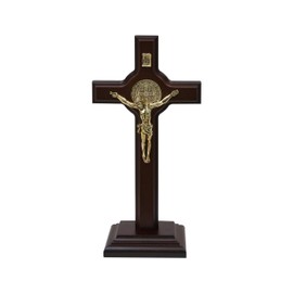 Jorvina Cristo/Cruz San Benito con Base Mediana Dorada