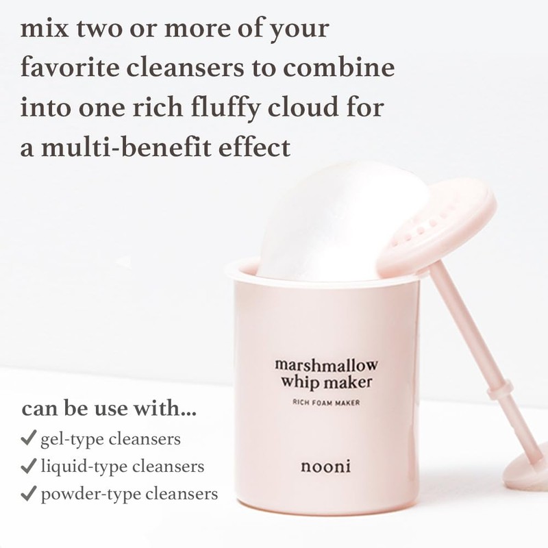 NOONI Cleansing Bubble Foam Maker - Marshmallow Whip Maker |