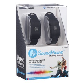 Soundmoovz 41238 Set of 2 Muzic Bracelets for Creating and Composing Sounds and Music, Black
