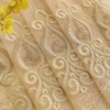 Amidoudou 1 Pair European Jacquard Sheer Curtains Embroidered Tulle Curtains