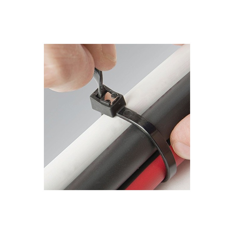 Ancor 199280 Cable Tie, Self-Cutting, 11", Black, 20pc/bag