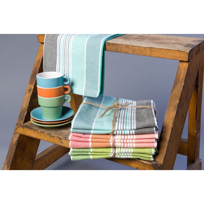 Solwang Tea Towels Set of 3 100% Cotton Turquoise