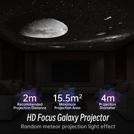 Star Projector,Syslux Galaxy Projector Planetarium Projector,for Bedroom Ultra Clear Galaxy Night Light with 4K Replaceable 13 Galaxy Discs 360 Degree Rotation Real Sky Light (PRO Bluetooth Version)