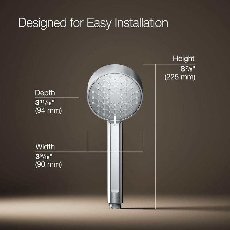 Kohler 72414-Y-CP Awaken® G90 Three-function handshower, 2.5 gpm, Polished Chrome