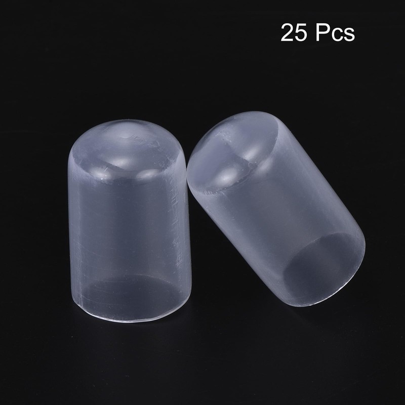 sourcing map 25pcs Rubber End Caps 12mm(1/2") ID PVC Vinyl