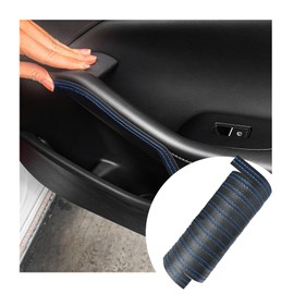 Dickno Car Interior Trim Strips, 6.56 FT Flexible Trim DIY Decorative Strip, Leather Auto Gap Fillers Molding Line, Universal Vehicle Interior Decor Seam Strip for Door Dashboard (Blue)