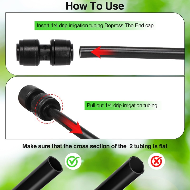 MIXC 20 Pack 1/4" Drip Irrigation Coupling Connectors, Quick Connect