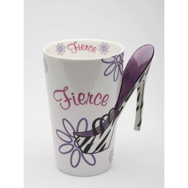 Cosmos Gifts Fine Porcelain High Heels Stiletto Heels Design Mug with Fierce Design, 5" H