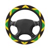 Mlanxi Jamaican Flag 15 Inch Universal Steering Wheel Covers, Cute