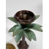 CBK Ltd. Solid Brass Art Wares Palm Tree Tealite Lamp