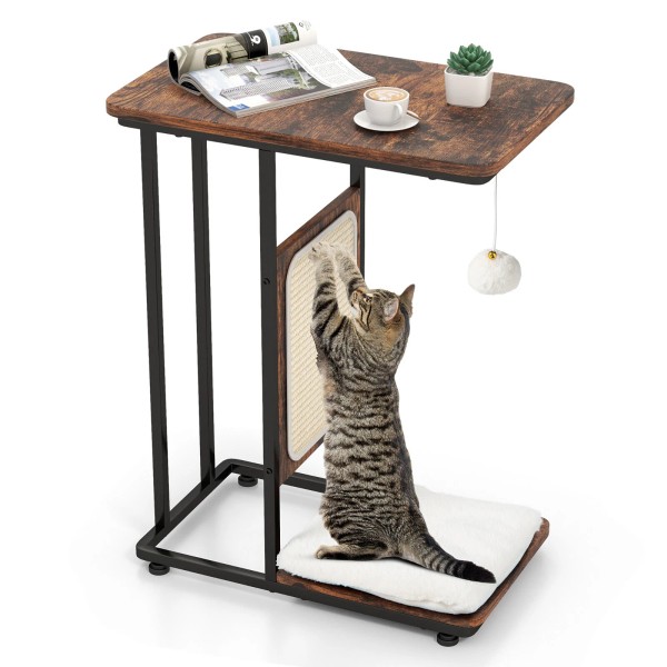 Topbuy Cat Tree & C- Shaped Cat Side Table w/