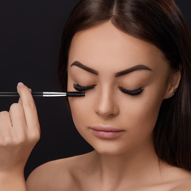 Pack of 6 Eyelash Brushes, Eyebrow Brush with Container, Eyebrow